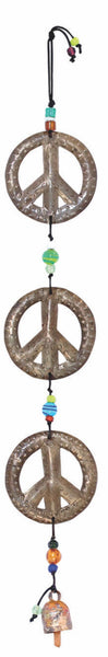 Triple Peace Symbol/Beads & Bell