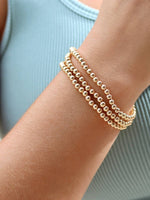 Jane 14K Gold Filled Stackable Beaded Bracelet | 3mm - 5 mm
