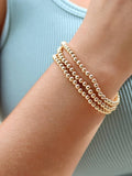 Jane 14K Gold Filled Stackable Beaded Bracelet | 3mm - 5 mm