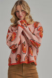 Doodle Pumpkin Knit Pullover