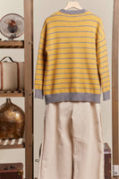 Daisy Patched Striped Sweater