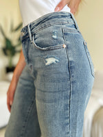 Judy Blue High Waist Distressed Straight Jeans (Website Exclusive)