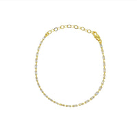 Anklet 18k Gold Filled Micah Crystal Baguette