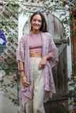 Floral Pattern Long Kimono