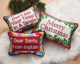 Tinsel Tangle Embroidered Pillow