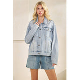 Classic Denim Jacket with Back Tiger Patch