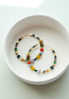 Jill Jewel Beaded Hoops