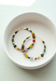 Jill Jewel Beaded Hoops