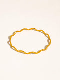 Hadley 18K Gold Non-Tarnish Wavy Bangle Bracelet