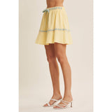Gingham Bow Mini Skirt