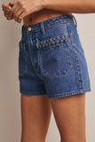 Jillie Braided Pockets Denim Shorts