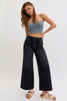 High Rise Crop Wide Leg