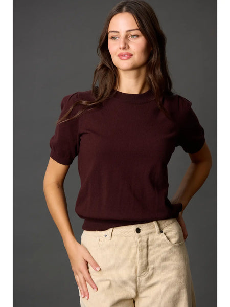 Knit Puff Sleeve Top