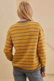 Daisy Patched Striped Sweater