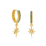 Evening Star Huggie Hoop Earrings
