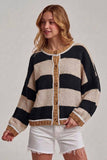 2 Colors: The Judy Striped Cardi