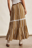 Embroidered Tiered Maxi Skirt