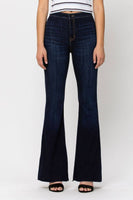 Dark High Rise Super Flare Jean