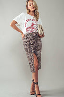 Savannah Leopard Midi Skirt