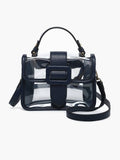 Toni Clear Flapover Crossbody Bag | Stadium Purse