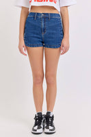 High Rise Short with Split Dolphin Hem