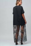 Mixed-Media T-Shirt Dress
