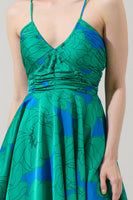 Morgany Floral Cerese Flare Mini Dress