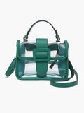 Toni Clear Flapover Crossbody Bag | Stadium Purse