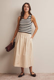 Striped Crochet Knit Tank (Navy or Green)