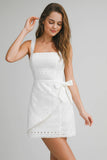 Kylie White Lace Wrap Dress