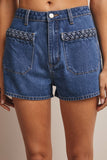 Jillie Braided Pockets Denim Shorts
