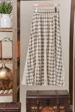 Gingham + Lace Maxi Skirt