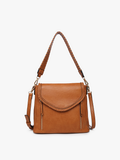 Lorelei Double Zip Crossbody | Whipstitch Trim