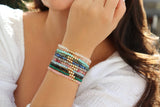Gemma II Handmade Semiprecious 4mm Gemstone Stretch Bracelet