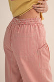 Denim Striped Parachute Pants