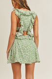 Online Exclusive MABLE Floral Cutout Ruffled Dress