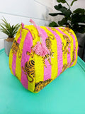 Quilted Makeup Bags | Cosmetics Bag | Lemonade Tiger Print