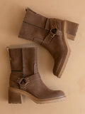 The Clyde | Coffee Moto Ankle Boot