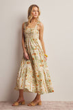 Floral Smocked Midi Dress