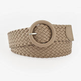 Braided Round Buckle Belt