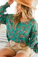 Meggie Floral V Neck Top