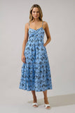 Tamer Ruched Midi Dress Feiry Tropics