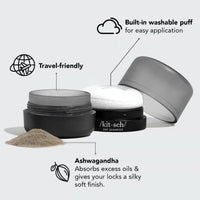 Volumizing Rice Protein Dry Shampoo - Dark Tinted Powder