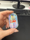 Disco Ball Diet Coke Can Glitter Vinyl Sticker