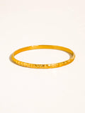 Emerson 18K Gold Non-Tarnish Hammered Bangle Bracelet
