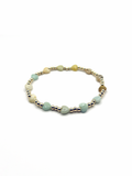 Dainty Gemstone Heart Gold Filled Stretch Stackable Bracelet