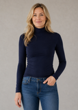 One Size | Signature Stretch Long Sleeve Mockneck Turtleneck (MANY COLORS)