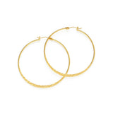 2" Hammered Hoop Earrings (gold, silver)