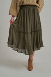 Jasper Midi Skirt (Gold or Olive)