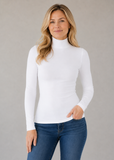 One Size | Signature Stretch Long Sleeve Mockneck Turtleneck (MANY COLORS)
